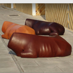 Belinda Cow Benches by Julia Lohmann - ©Julia Lohmann